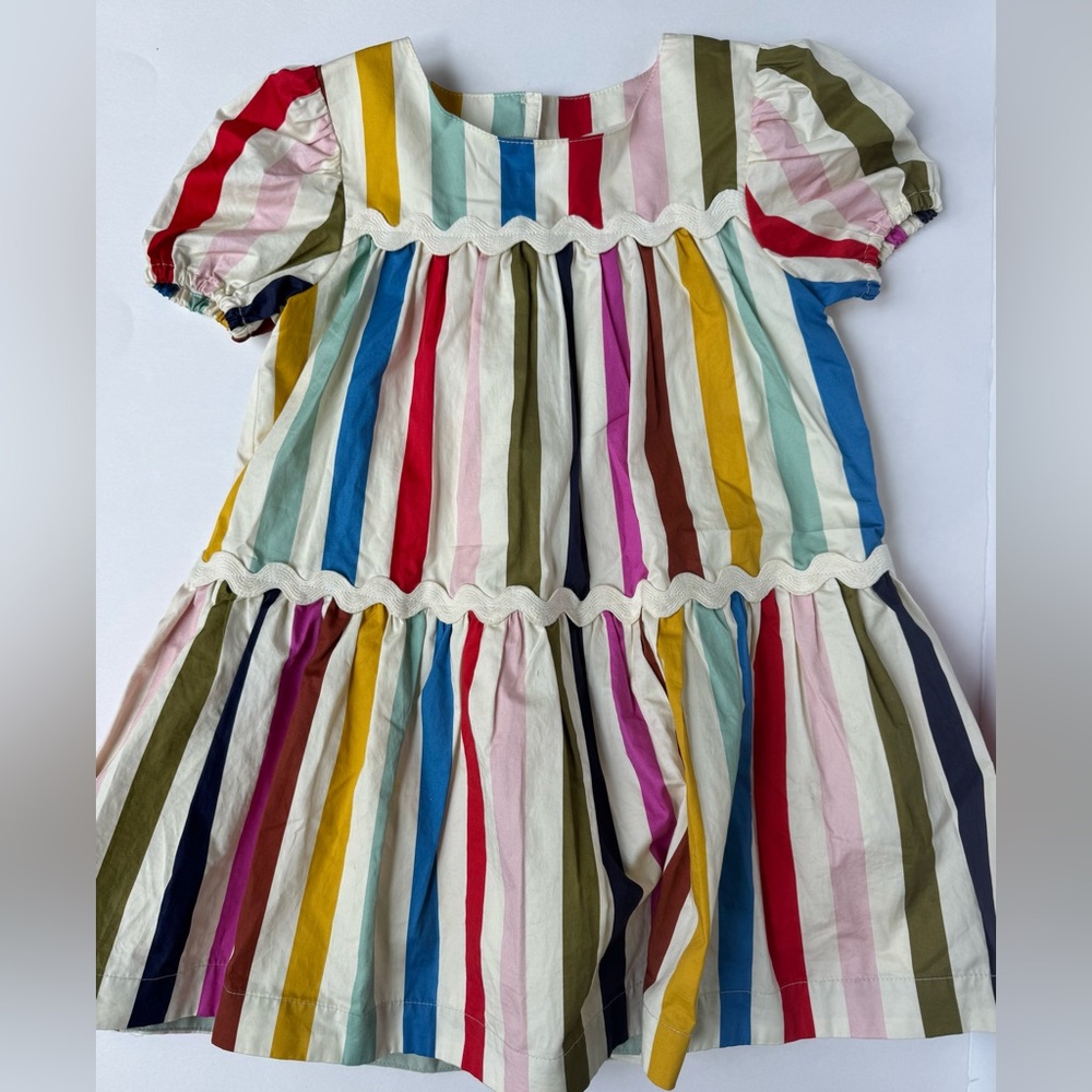 Mini Boden size 4/5 Multicolor Striped Dress